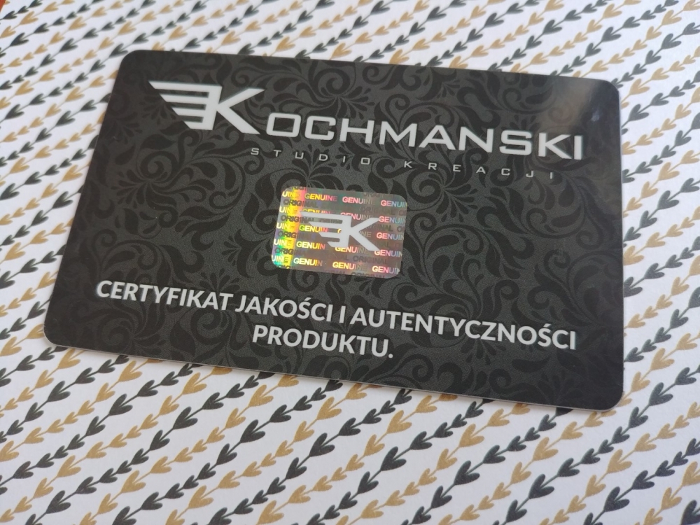 Beispiel einer Plastikkarte für Garantie