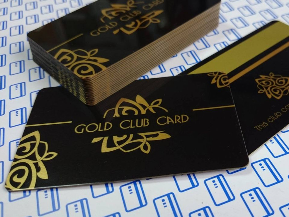 plastic card - golden edges